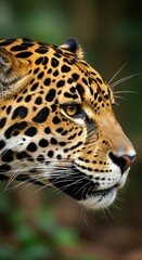 Fototapeta premium Majestic Jaguar Profile Close-up
