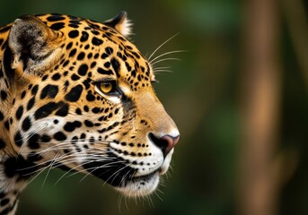Fototapeta premium Majestic Jaguar Profile Close-up