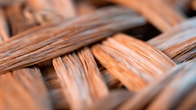 Woven natural fiber texture close up macro background material