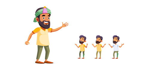 Indian man cartoon character. moral stories for the best cartoon character. the character best for your animation videos