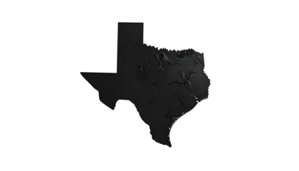 Dark Texas state outline with subtle texture, black background