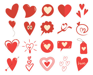 Red Heart Love Vector