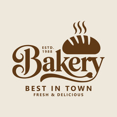 Bakery vintage logo vector design template