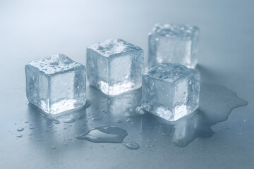 melting ice cubes