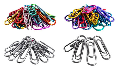  1. Paperclip Bundle Set, isolated on transparent background