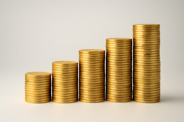 golden coins isolated