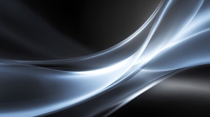 Abstract Light Waves on Dark Background in Soft Gradient Design
