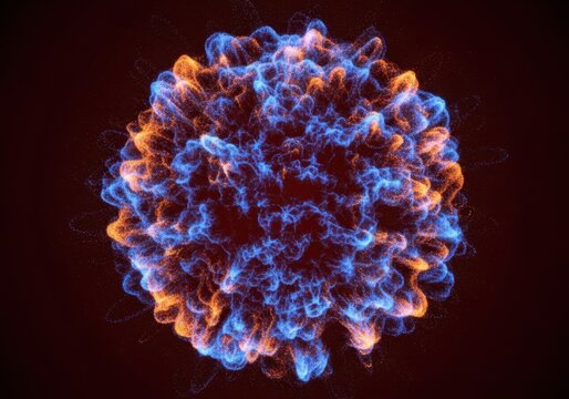 Abstract Glowing Particle Orb