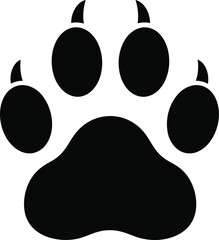 Paw footprint icon set, paw print icons in different style, cute animal track © CreatAr8