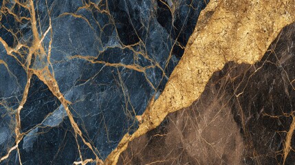 Elegant Blue and Gold Marble Texture for Luxurious Interior Design and Creative Backgrounds