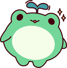 Cute Cartoon Frog Element