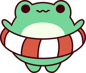 Cute Cartoon Frog Element