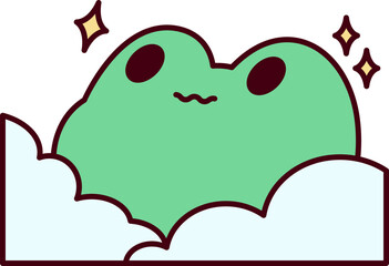 Cute Cartoon Frog Element