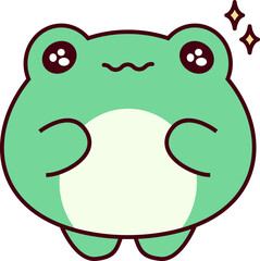 Cute Cartoon Frog Element