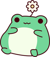 Cute Cartoon Frog Element