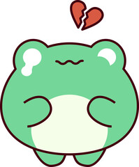 Cute Cartoon Frog Element