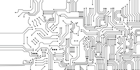Circuit technology background with hi-tech digital data connection system and computer electronic design. Vector eps10