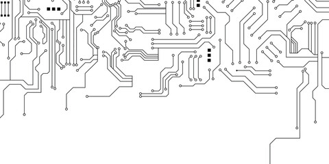 Black lines and dots on white background. Copy space for text. Vector illustration.