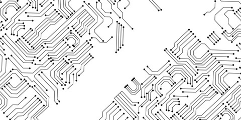 Circuit technology background with hi-tech digital data connection system and computer electronic design. 