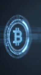 Cryptocurrency global glowing finance futuristic luminous background