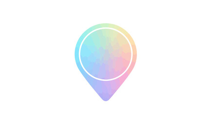 Modern location pin icon with soft pastel gradient, ideal for maps, navigation, and travel apps, perfect for websites, presentations, and user interfaces