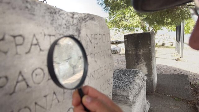 Examining Ancient Roman Marble Inscriptions with a Magnifier