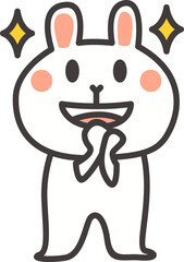 Cute White Bunny Element