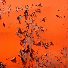old orange rusty  iron  paint wall