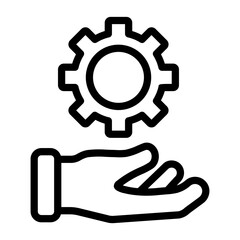 Service Vector Line Icon, Sopport Icons Collection, Maintenance silhouette.