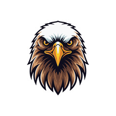 Bald Eagle Cartoon Vector Logo eagle