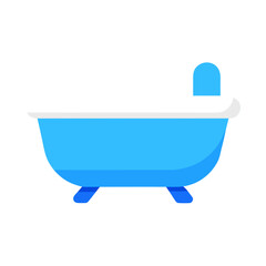 blue bath tub with foam