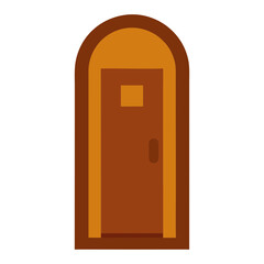 vector illustration of an old door