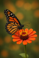 Fototapeta premium butterfly on flower