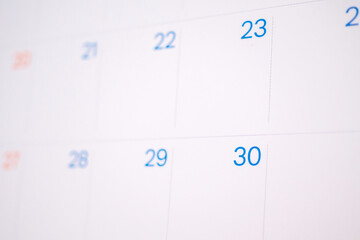 calendar page date background business planning appointment meeting concept