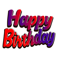 Happy Birthday Text Logo