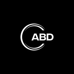 Obraz premium ABD logo. A B D design. White ABD letter. ABD, A B D letter logo design.