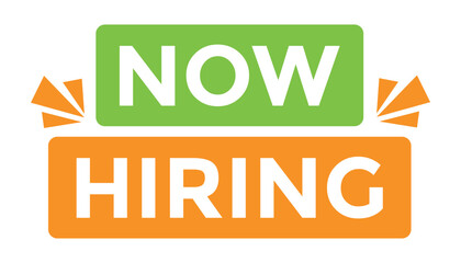 Job Vacancy Icons — Vector “Now Hiring” Stamps, Banners, and Ribbon Labels.