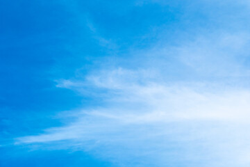 Fototapeta premium Panorama of cloud clear sky background for summer vacation concept at ocean and summer sea water with sunlight of beautiful cloudy 