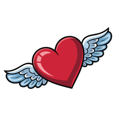 Illustration of a red heart on a white background vector artwork isolated suitable for love design romance greeting card health awareness and decoration themes