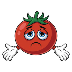 Illustration of a tomato on a white background vector artwork isolated ideal for food design cooking recipe healthy ingredients and fresh produce themed visuals