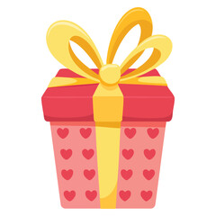 Illustration of giftbox colorful on white background perfect for festive, birthday, celebration, holiday, gift giving and decorative vector artwork projects