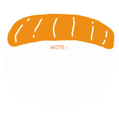 Cute salmon rice ball post-it notes