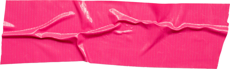 Pink adhesive sticky tape isolated on white background