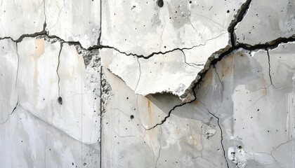 Concrete wall crack macro, rough surface texture, building material closeup, industrial design detail, gray cement pattern, architecture surface realism, construction texture photo.