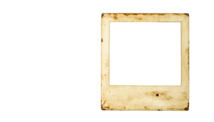 Vintage Photo Slide Mount with Empty Frame for Image Insertion.