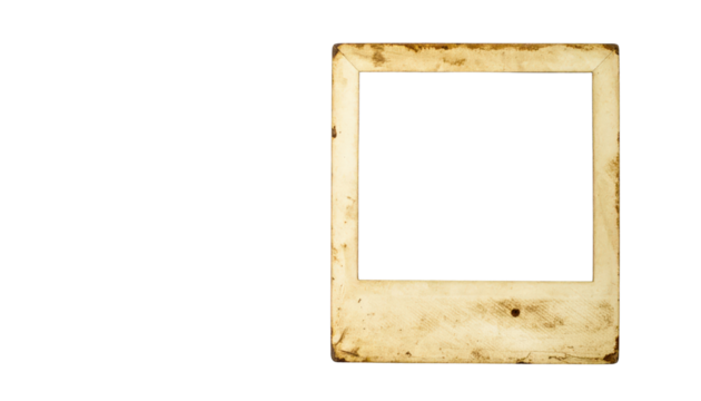 Vintage Photo Slide Mount with Empty Frame for Image Insertion.