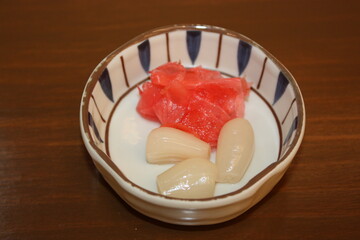 Pickled Ginger and Rakkyo
