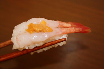 Shrimp and Sea Urchin Sushi