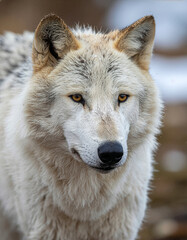 Obraz premium Majestic White Wolf Portrait