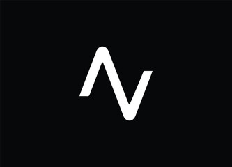 Minimal AV monogram logo on black